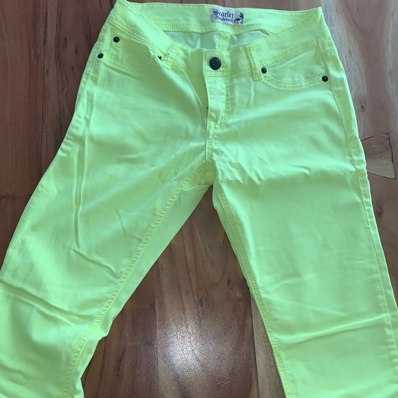 Neon yellow skinny pants - Picture 4 of 4